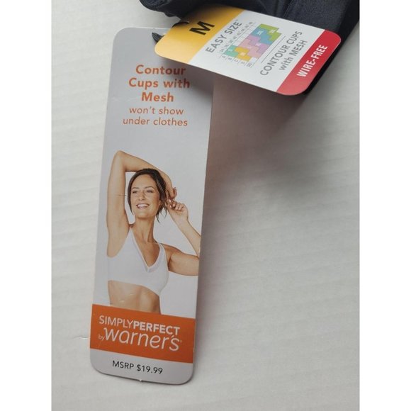 Simply Perfect by Warner's Wirefree Bra Black M - Picture 6 of 8